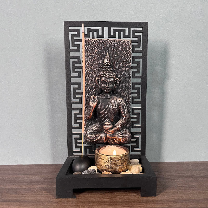 Buddha Stones Buddha Compassione Serenità Casa Resina Preghiera Altare Decorazione - Image 7