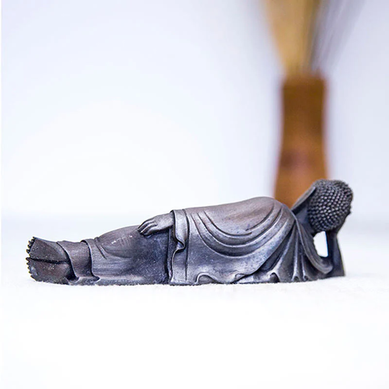 Buddha Stones Buddha Sdraiato Shakyamuni Ferro Polvere Ruggine Statua Resina Decorazione Casa - Image 20
