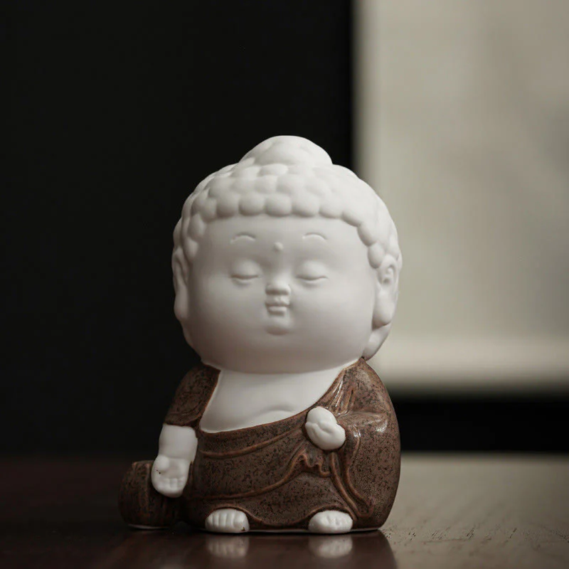 Buddha Stones Buddha seduto in piedi reclinato in ceramica bruciatore di incenso curativo decorazione da scrivania - Image 10
