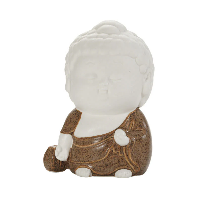 Buddha Stones Buddha seduto in piedi reclinato in ceramica bruciatore di incenso curativo decorazione da scrivania - Image 11