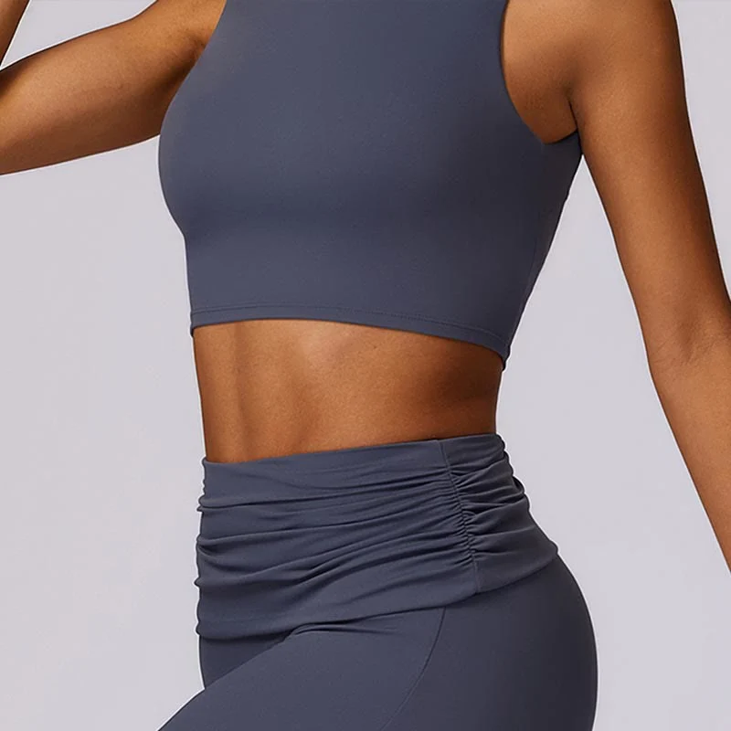 Buddha Stones Canotta senza maniche con spalline e schiena scoperta Reggiseno Pantaloni svasati Sport Fitness Yoga - Image 44