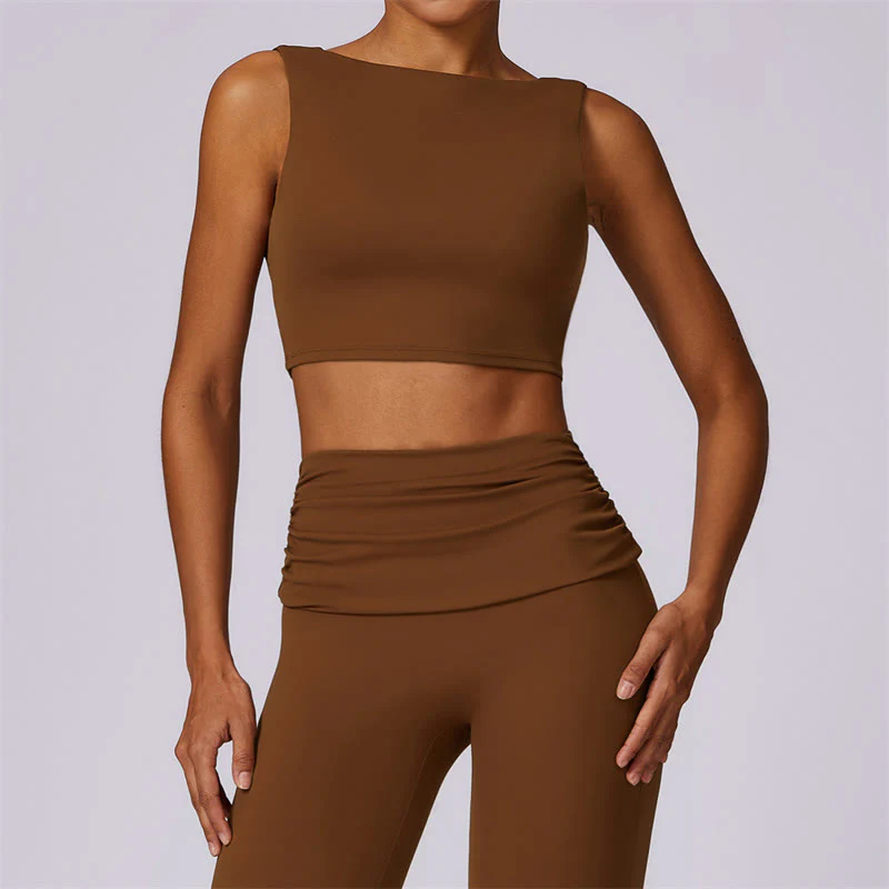 Buddha Stones Canotta senza maniche con spalline e schiena scoperta Reggiseno Pantaloni svasati Sport Fitness Yoga - Image 65