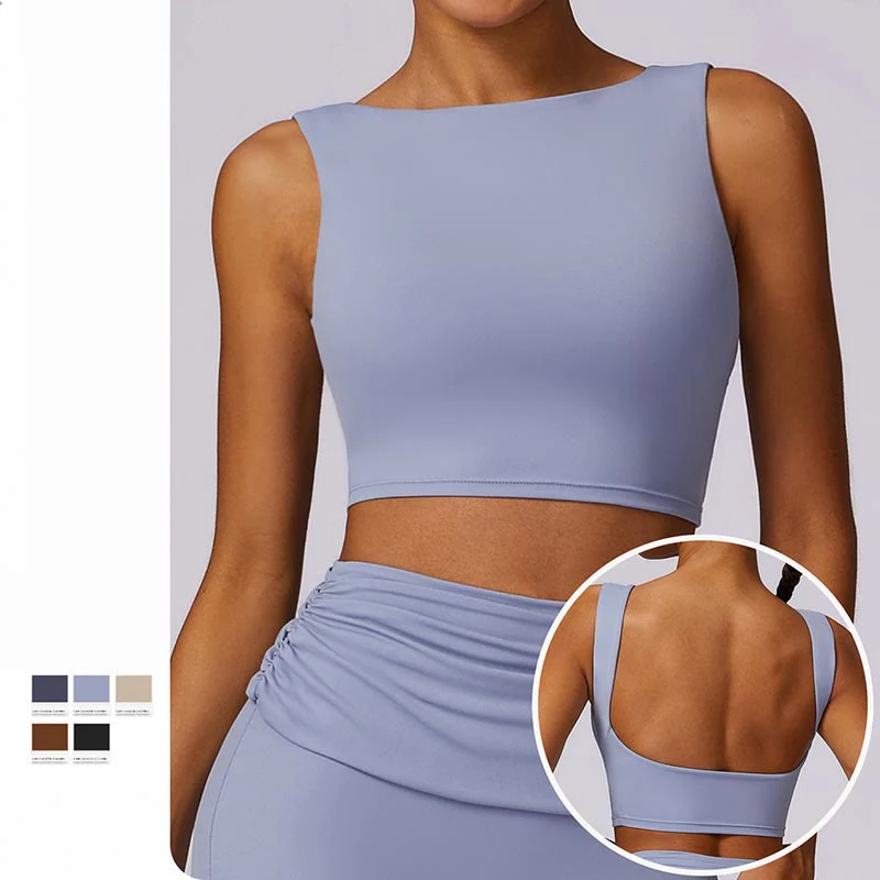 Buddha Stones Canotta senza maniche con spalline e schiena scoperta Reggiseno Pantaloni svasati Sport Fitness Yoga - Image 9