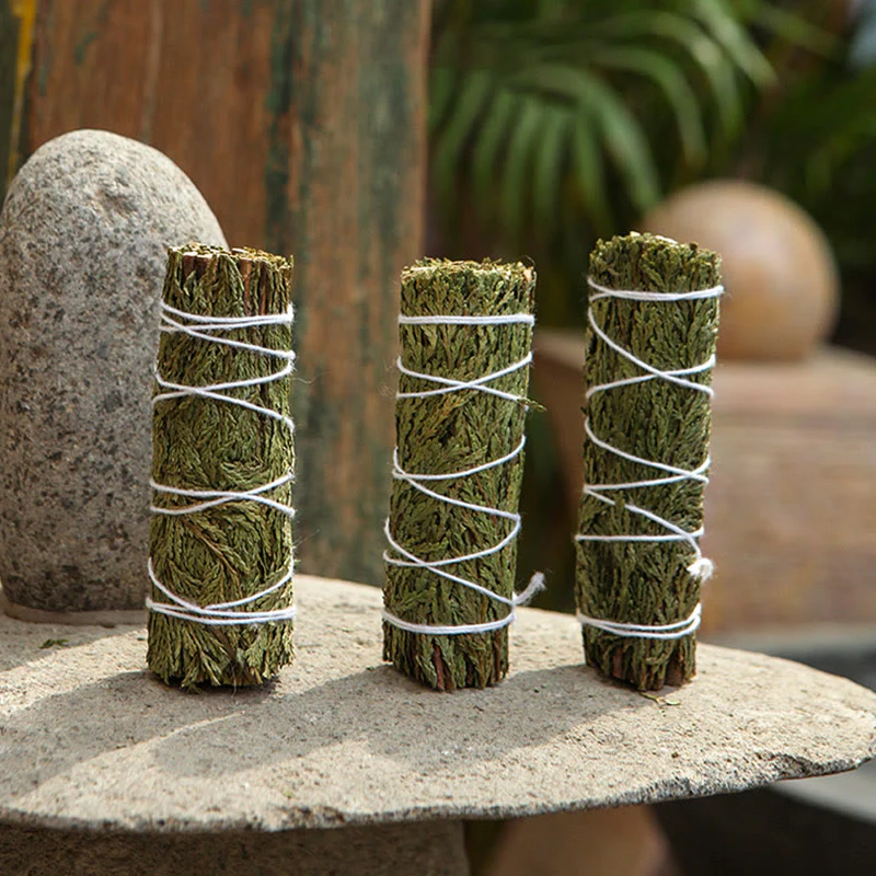 Buddha Stones Cedar Smudge Stick per la pulizia della casa Incenso Meditazione e rituali Bastoncini di cedro Bacchette di incenso - Image 15