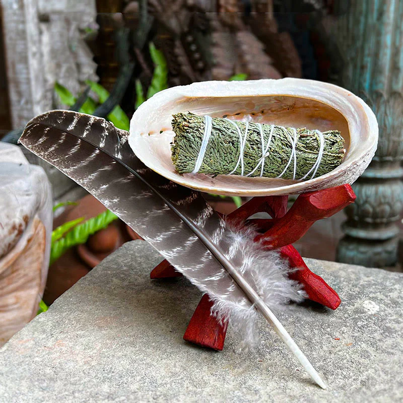 Buddha Stones Cedar Smudge Stick per la pulizia della casa Incenso Meditazione e rituali Bastoncini di cedro Bacchette di incenso - Image 5