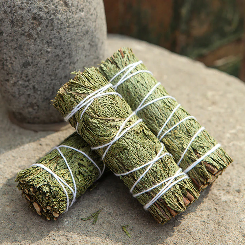 Buddha Stones Cedar Smudge Stick per la pulizia della casa Incenso Meditazione e rituali Bastoncini di cedro Bacchette di incenso - Image 8