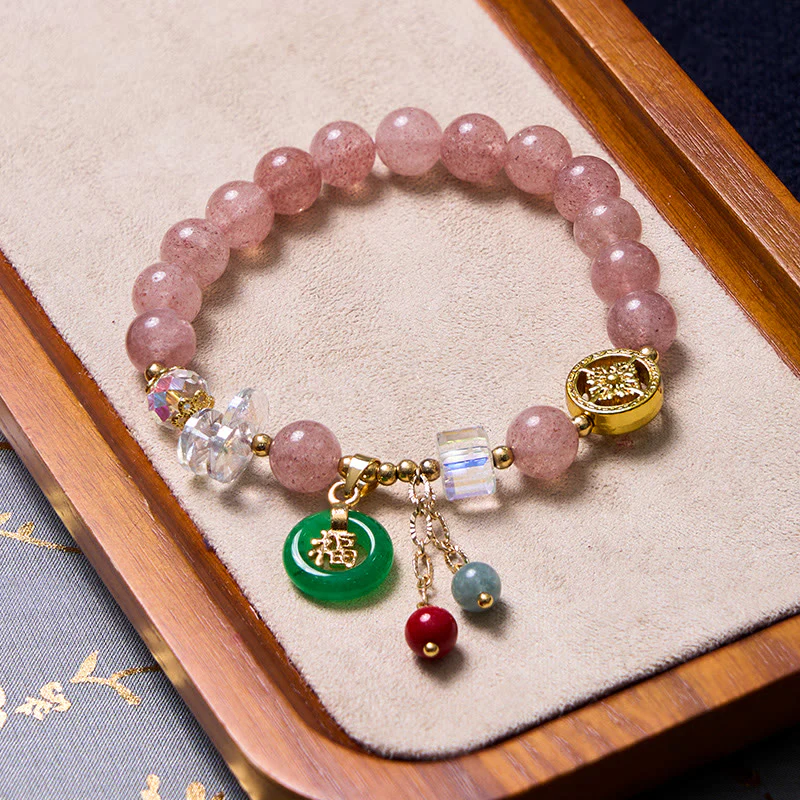 Buddha Stones che attraggono amore e protezione Bracciale rosa Bangle Bundle - Image 4
