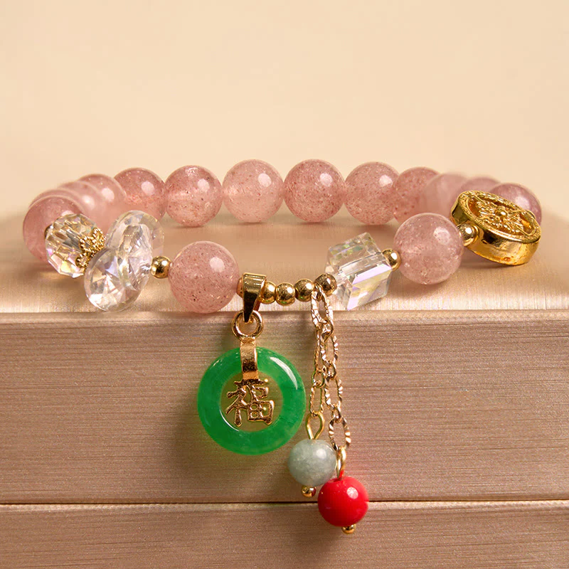 Buddha Stones che attraggono amore e protezione Bracciale rosa Bangle Bundle - Image 5