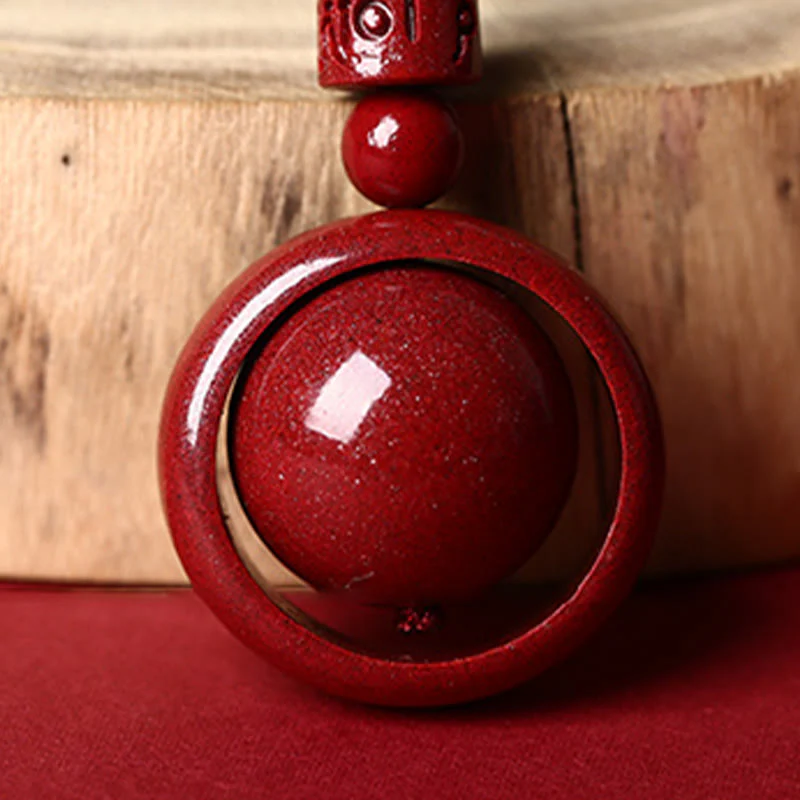 Buddha Stones Cinabro Om Mani Padme Hum PiXiu Benedizione Fortunato Perlina Collana Pendente - Image 18