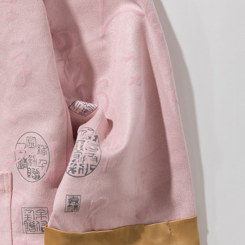 Buddha Stones Cinese Calligrafia Abbigliamento Giacca Cappotto Tang Suit Uomo Abbigliamento - Image 14