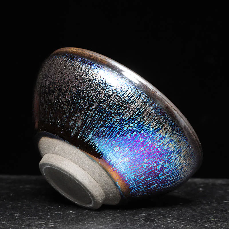 Buddha Stones cinese Jianzhan blu colorato smalto tazza da tè in ceramica Tenmoku Kung Fu tazza da tè con scatola regalo - Image 4