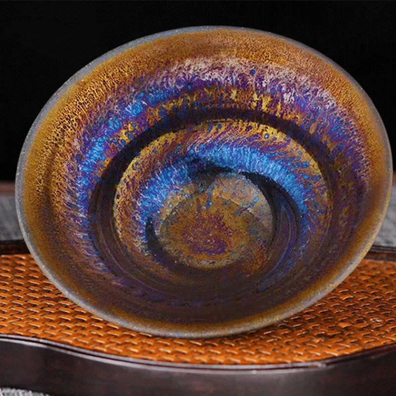 Buddha Stones cinese Jianzhan colorato Via Lattea smaltata tazza da tè in ceramica Tenmoku Kung Fu tazza da tè - Image 2