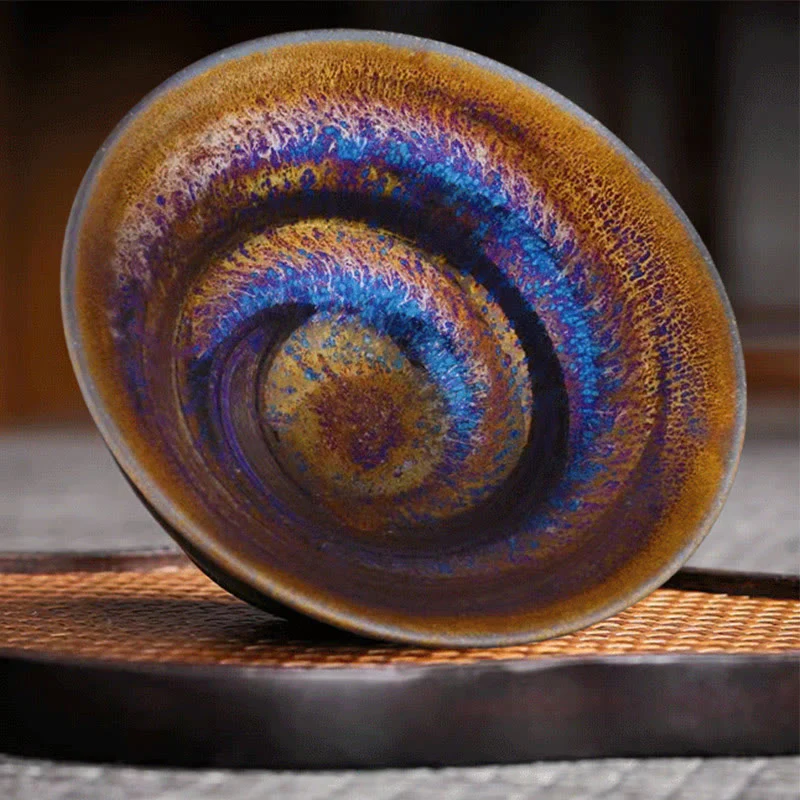 Buddha Stones cinese Jianzhan colorato Via Lattea smaltata tazza da tè in ceramica Tenmoku Kung Fu tazza da tè - Image 3