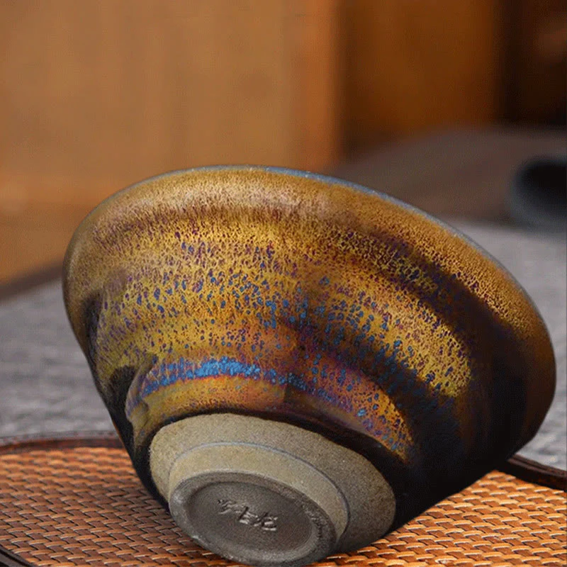 Buddha Stones cinese Jianzhan colorato Via Lattea smaltata tazza da tè in ceramica Tenmoku Kung Fu tazza da tè - Image 5