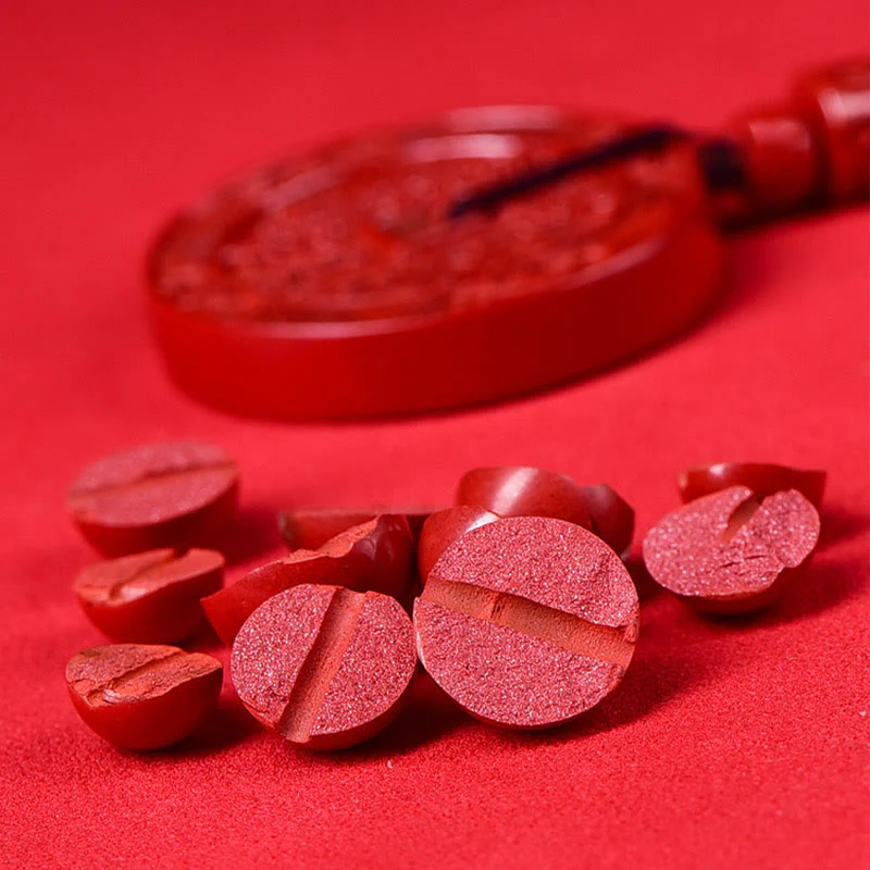 Buddha Stones Cinnabar naturale Fantasmi di montagna Spendere soldi Bagua Benedizione Collana Ciondolo Portachiavi - Image 5