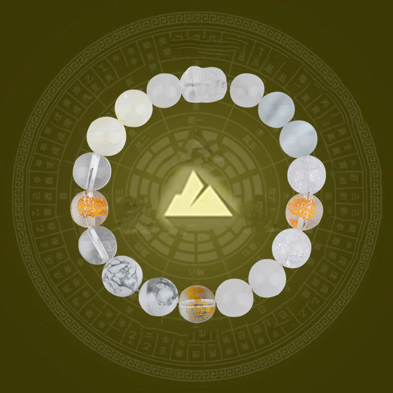 Buddha Stones Cinque Elementi Vari Cristallo Agata Pixiu Bracciale Ricchezza - Image 4