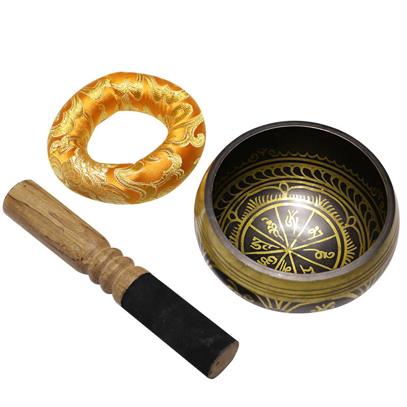 Buddha Stones Ciotola tibetana per la meditazione, realizzata a mano per la guarigione e la consapevolezza, set di ciotole tibetane per il supporto e la protezione - Image 14