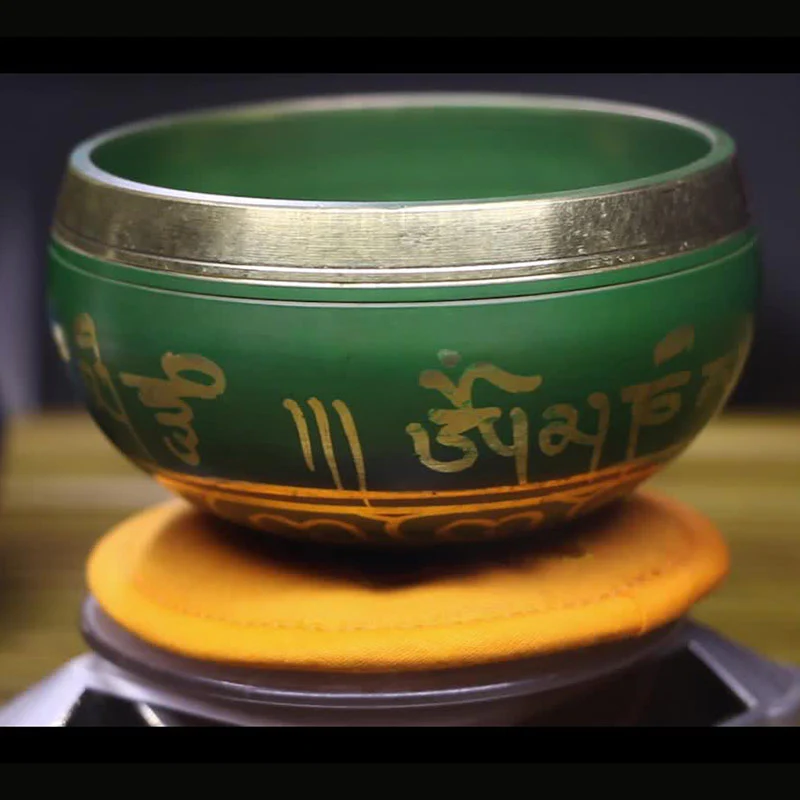 Buddha Stones Ciotola tibetana per la meditazione, realizzata a mano per la guarigione e la consapevolezza, set di ciotole tibetane per il supporto e la protezione - Image 6