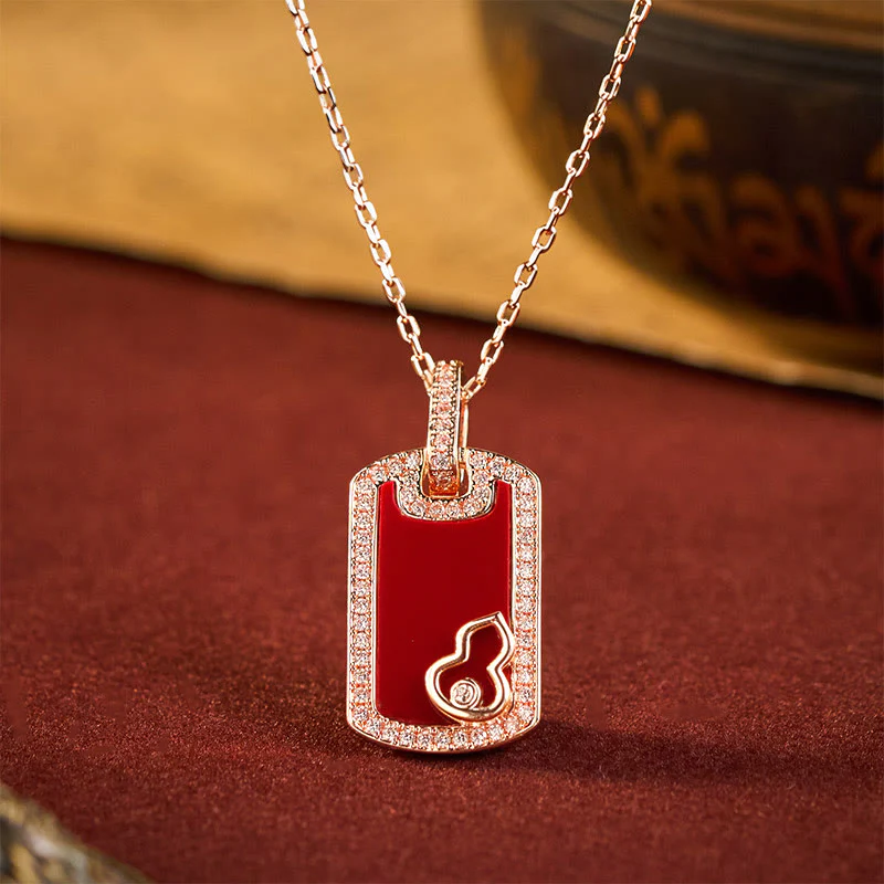 Buddha Stones Collana con ciondolo a forma di zucca cava in rame, protezione protettiva