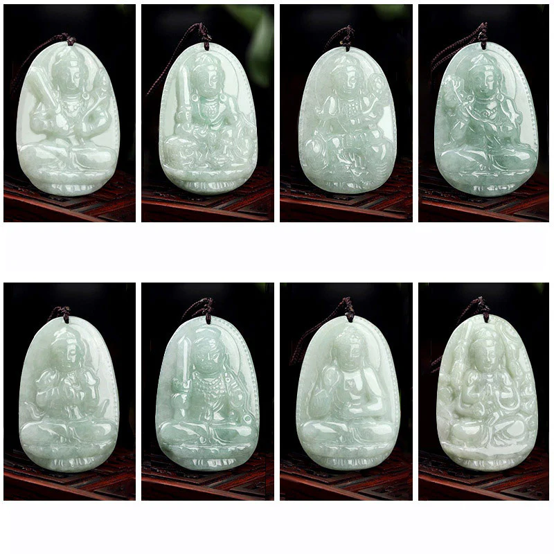 Buddha Stones Collana con ciondolo di prosperità e ricchezza in giada con Buddha dello zodiaco cinese - Image 21