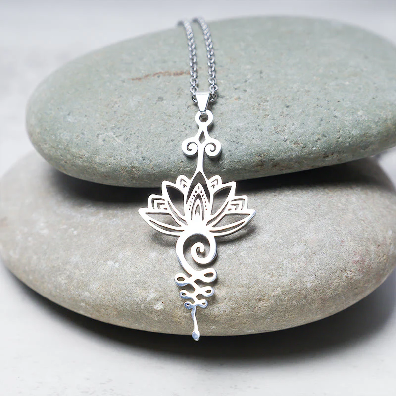 Buddha Stones Collana con ciondolo "Lotus Luck Wealth" - Image 2