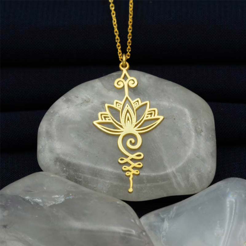 Buddha Stones Collana con ciondolo "Lotus Luck Wealth" - Image 3