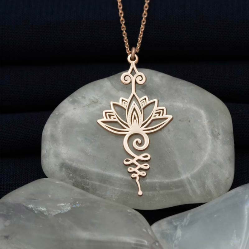 Buddha Stones Collana con ciondolo "Lotus Luck Wealth" - Image 4