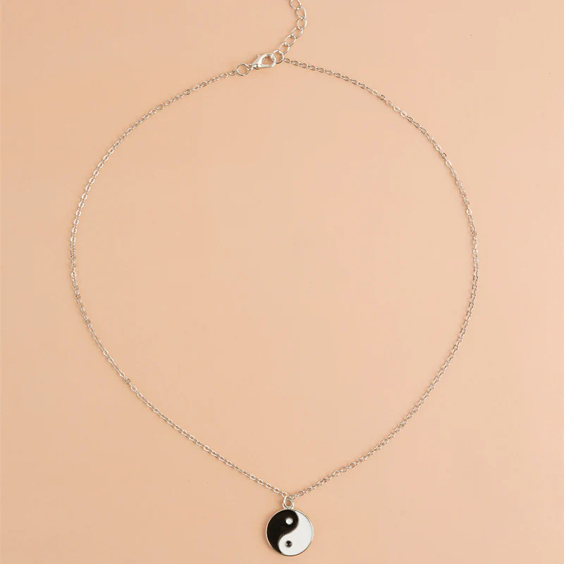 Buddha Stones Collana con ciondolo Yin Yang Armonia Equilibrio 2 pezzi - Image 3