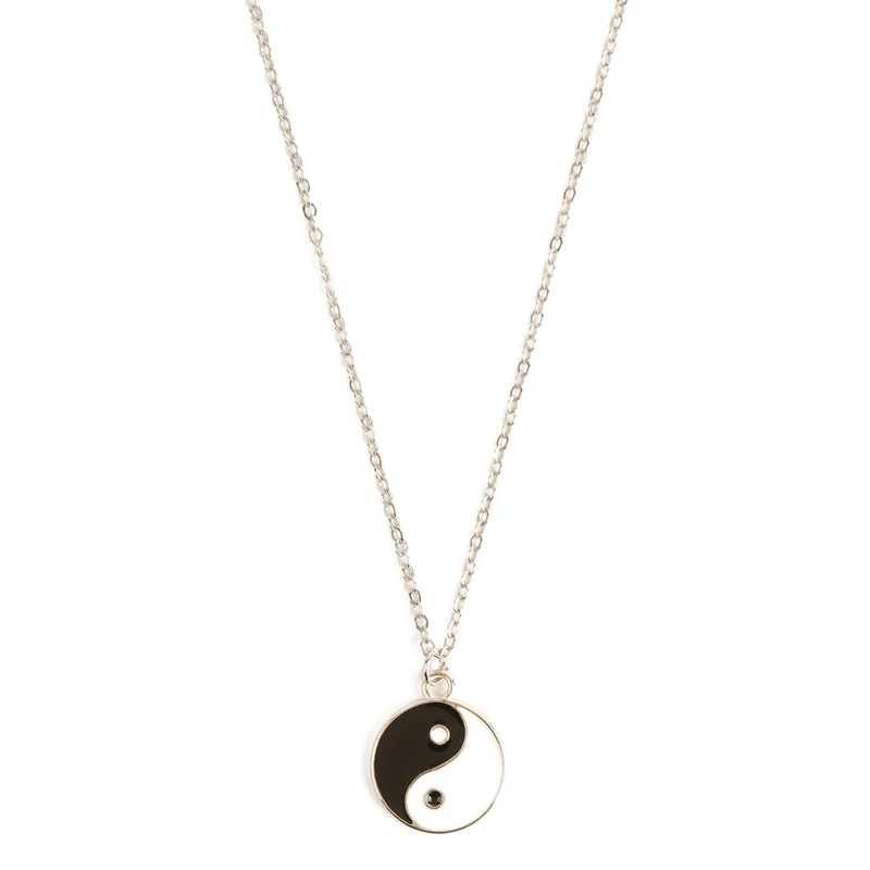 Buddha Stones Collana con ciondolo Yin Yang Armonia Equilibrio 2 pezzi - Image 5