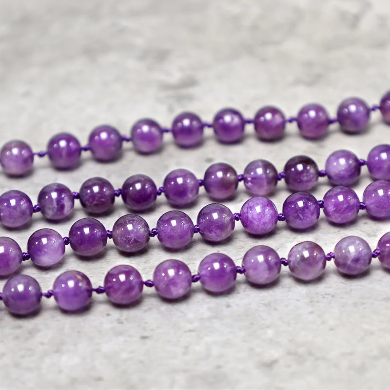 Buddha Stones Collana di perle tibetane 108 Mala, collana di perle di preghiera per meditazione yoga - Image 3