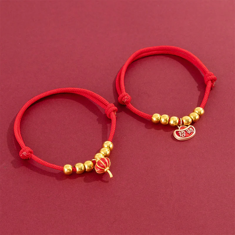 Buddha Stones Collare regolabile per cani e gatti con perline rosse e scritta Yuanbao Fu, simbolo di protezione per animali domestici. - Image 16