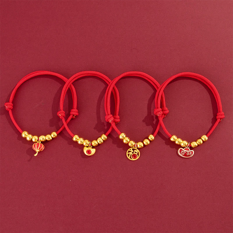 Buddha Stones Collare regolabile per cani e gatti con perline rosse e scritta Yuanbao Fu, simbolo di protezione per animali domestici. - Image 19