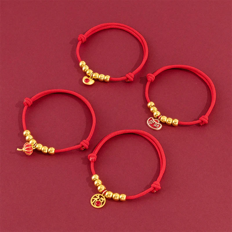Buddha Stones Collare regolabile per cani e gatti con perline rosse e scritta Yuanbao Fu, simbolo di protezione per animali domestici. - Image 20