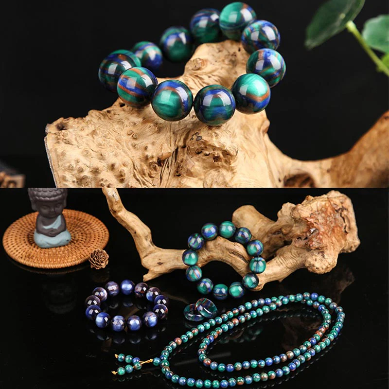 Buddha Stones Colorato Sea Willow Mala Braccialetto Anello Positivo - Image 2