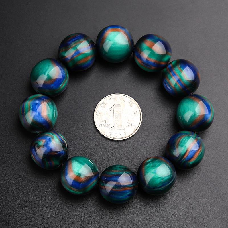 Buddha Stones Colorato Sea Willow Mala Braccialetto Anello Positivo - Image 7