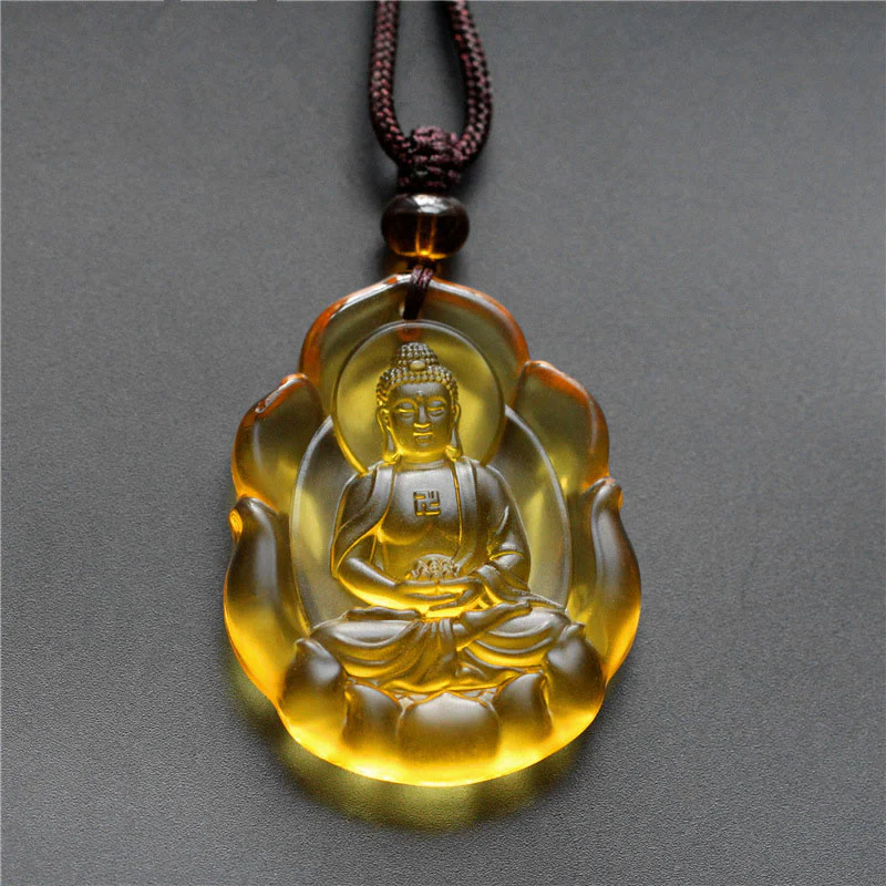 Buddha Stones con ciondolo di protezione del Buddha in cristallo Liuli, simbolo dello zodiaco cinese, simbolo del Buddha natale - Image 12