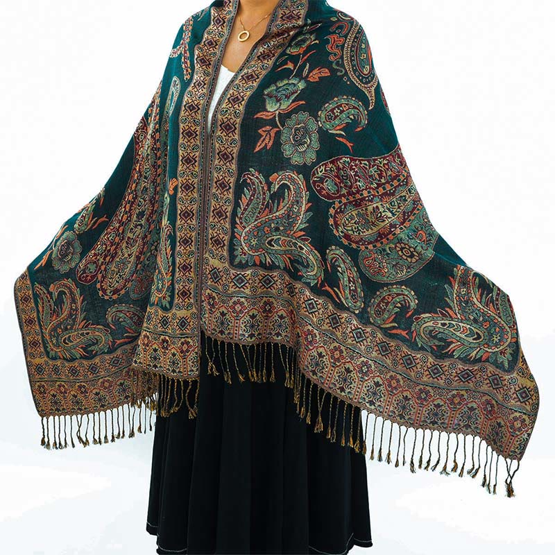 Buddha Stones con nappe e motivo floreale tibetano Paisley in stile bohémien