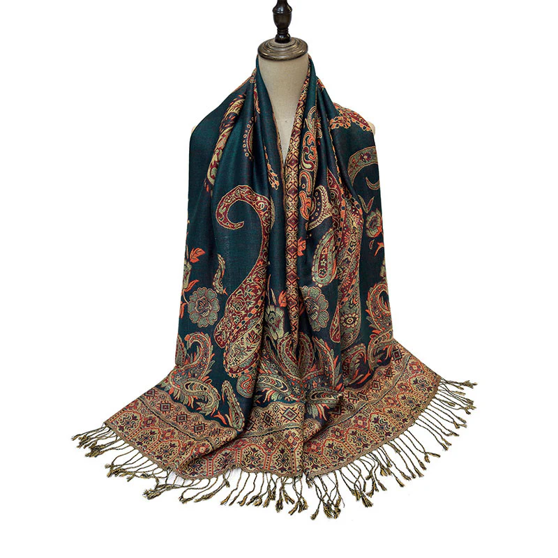 Buddha Stones con nappe e motivo floreale tibetano Paisley in stile bohémien - Image 6