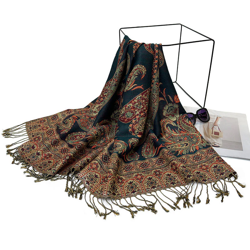 Buddha Stones con nappe e motivo floreale tibetano Paisley in stile bohémien - Image 7