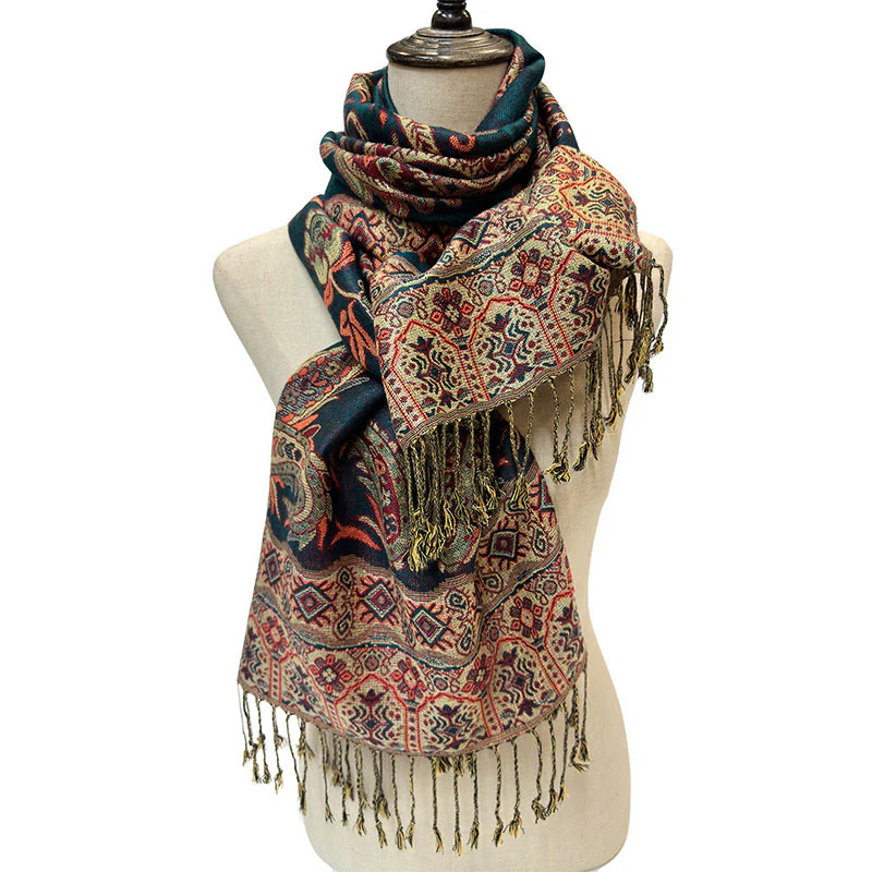 Buddha Stones con nappe e motivo floreale tibetano Paisley in stile bohémien - Image 8