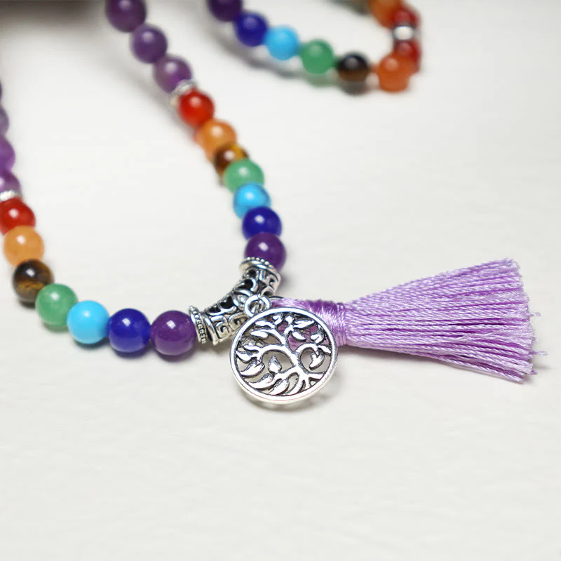 Buddha Stones, cristalli curativi, Mala, perline da preghiera, 108 bracciali multistrato per meditazione e guarigione - Image 4