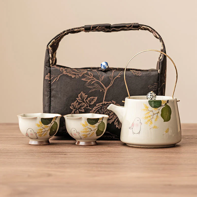 Buddha Stones dipinto a mano piccolo coniglio osmanto tazza da tè in ceramica Kung Fu tazza da tè 40ml - Image 10