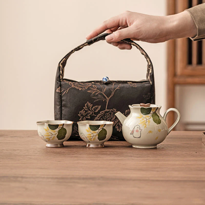 Buddha Stones dipinto a mano piccolo coniglio osmanto tazza da tè in ceramica Kung Fu tazza da tè 40ml - Image 11