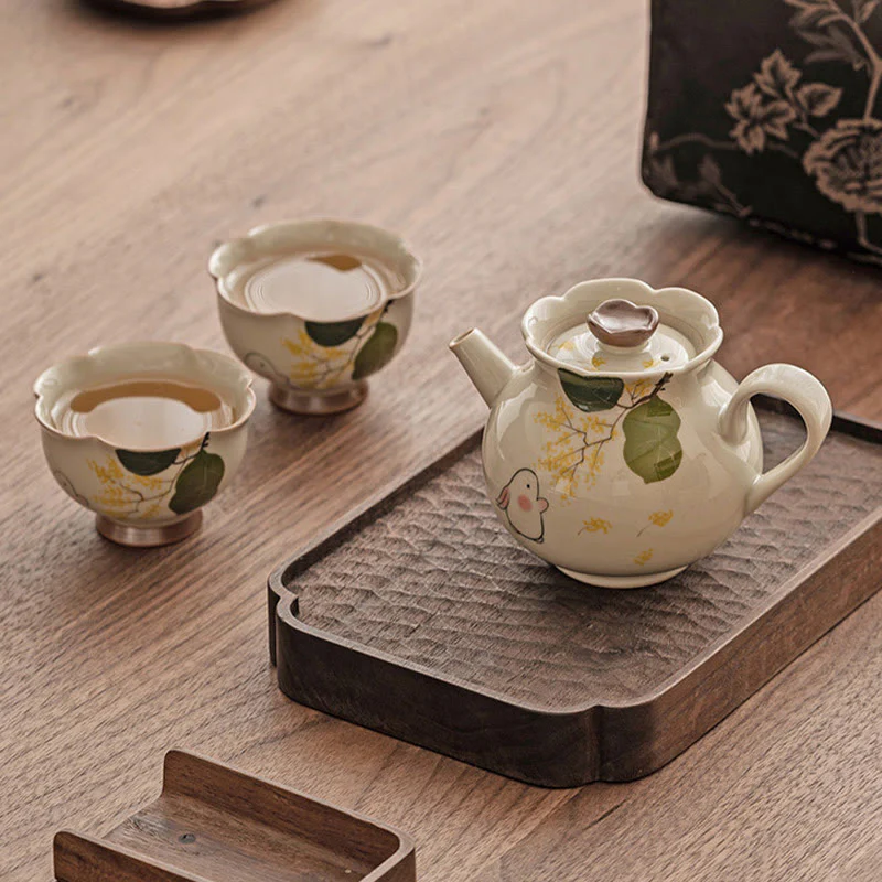 Buddha Stones dipinto a mano piccolo coniglio osmanto tazza da tè in ceramica Kung Fu tazza da tè 40ml - Image 13