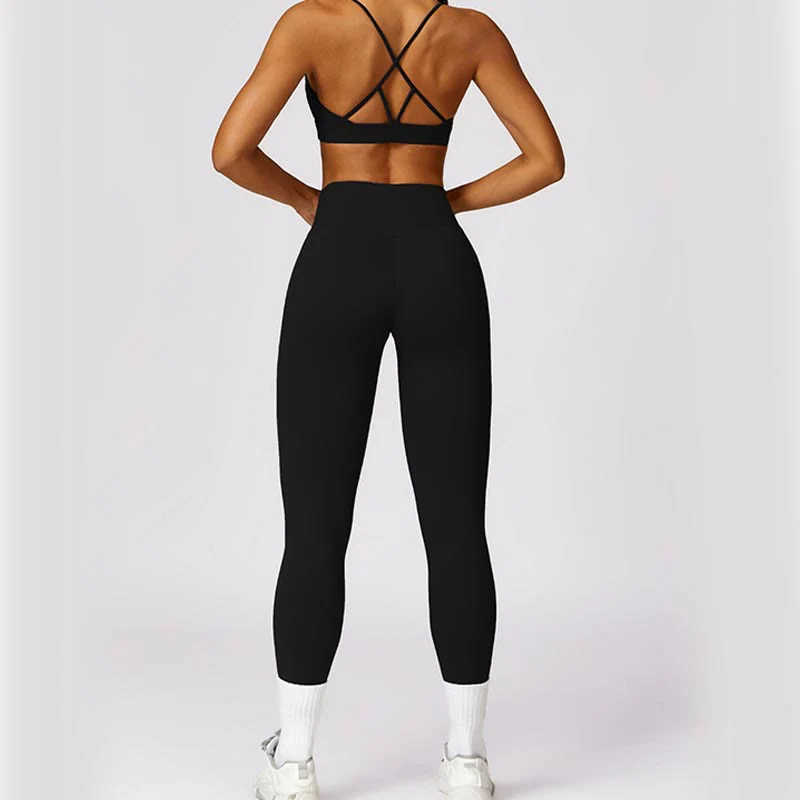 Buddha Stones Donna Manica Corta T-Shirt Top Vita Alta Leggings Pantaloni Per Sport Yoga - Image 13