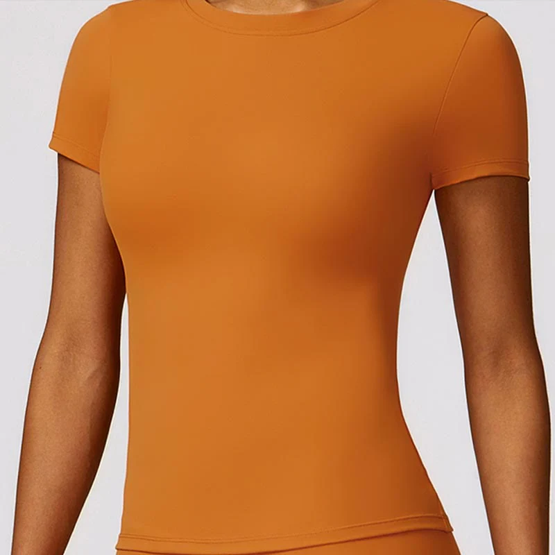 Buddha Stones Donna Manica Corta T-Shirt Top Vita Alta Leggings Pantaloni Per Sport Yoga - Image 15