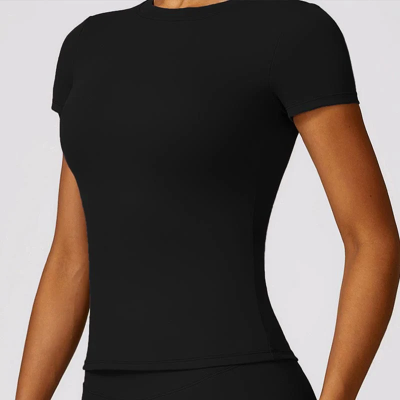 Buddha Stones Donna Manica Corta T-Shirt Top Vita Alta Leggings Pantaloni Per Sport Yoga - Image 4