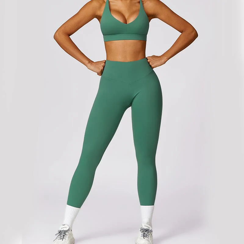 Buddha Stones Donna Manica Corta T-Shirt Top Vita Alta Leggings Pantaloni Per Sport Yoga - Image 41