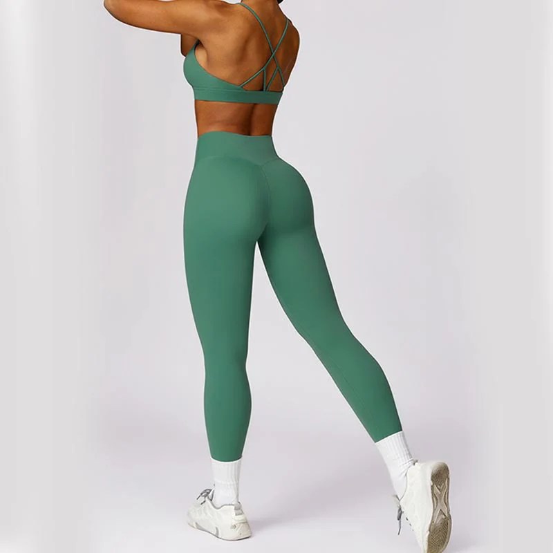 Buddha Stones Donna Manica Corta T-Shirt Top Vita Alta Leggings Pantaloni Per Sport Yoga - Image 42