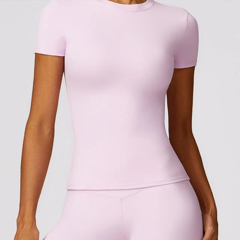 Buddha Stones Donna Manica Corta T-Shirt Top Vita Alta Leggings Pantaloni Per Sport Yoga - Image 59